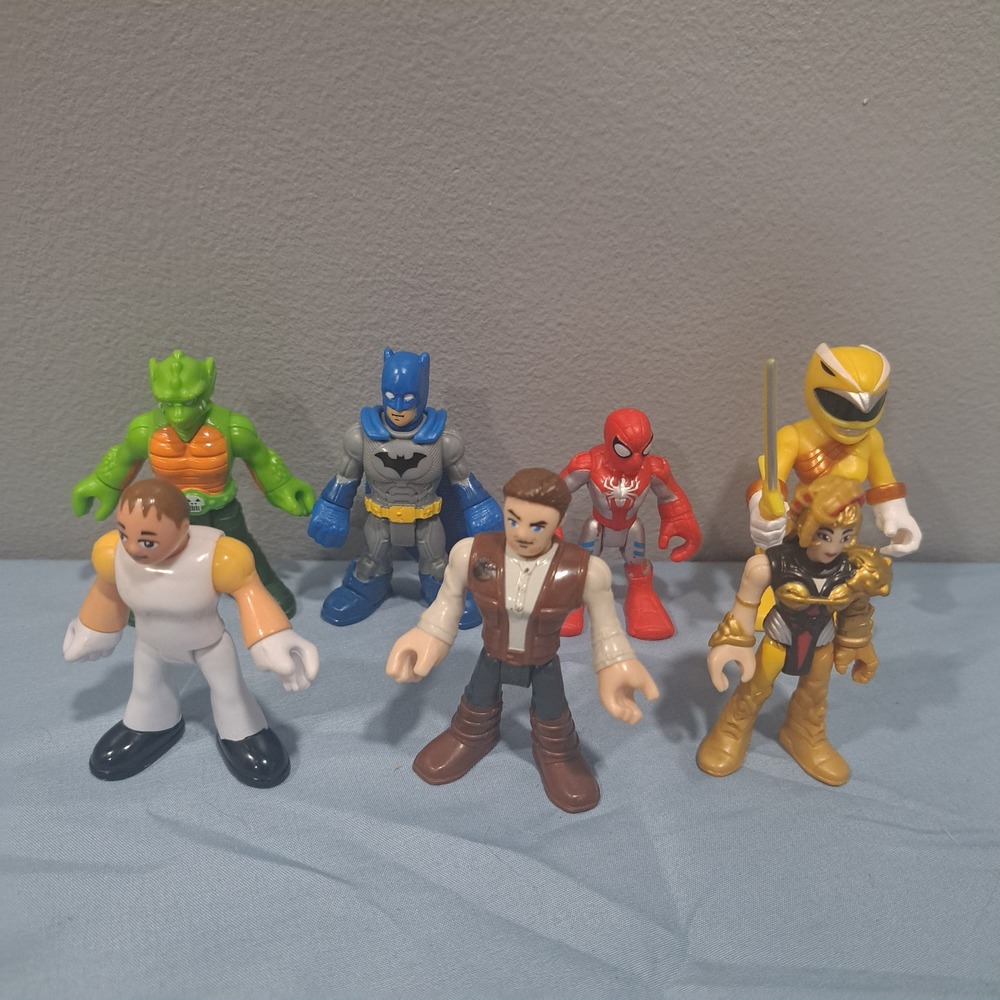 Fisher Price Imaginext Playskool Action Figure Lot Batman Spiderman Hero Toys